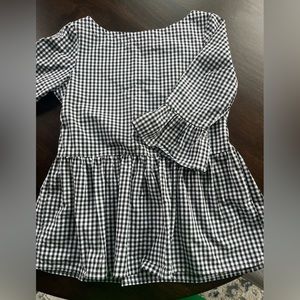 Haley and the Hound black and white flair top (XS)